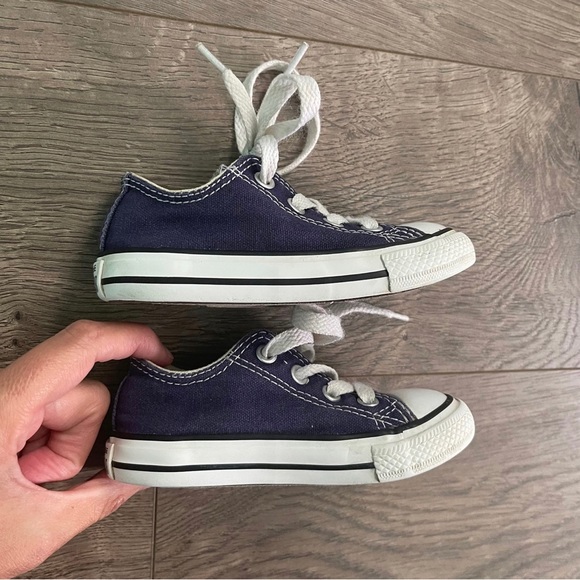 Converse All Star Navy Purple Infant Sneakers - Picture 3 of 10